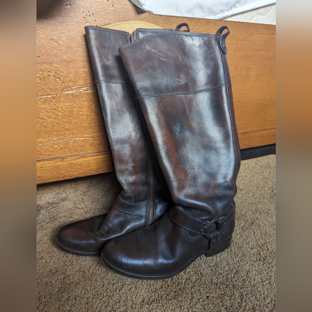 Frye Antique Brown Tall Leather Boot